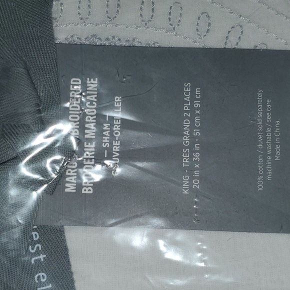 West Elm Maroc Embroidered  Broderie Marocaine Sham King Size - Picture 3 of 4